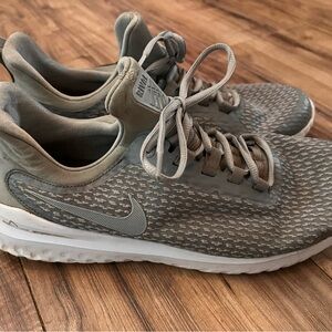 Nike Light Gray Renew Rival Running Shoes